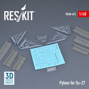 RESKIT RS48-0421 PYLONS FOR SU-27 1/48 – obrázek 2