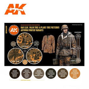 AK Interactive AK11625 OAK LEAF, PALM TREE &amp;amp; PLANE TREE PATTERNS AUTUMN/WINTER VARIANTS – obrázek 2