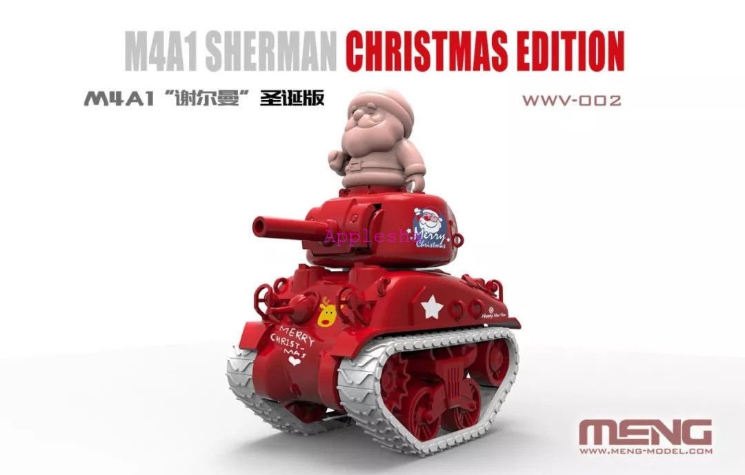Meng Model WWV-002 M4A1 Sherman Q Editon Assembly Model Christmas Xmas Special Gift – image 2