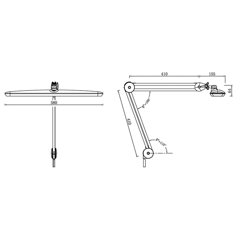 Ledowa lampa na biurko 20W Energooszczędna bezcieniowa Biała / Led desk lamp 20W energy saving shadowless White (9503)