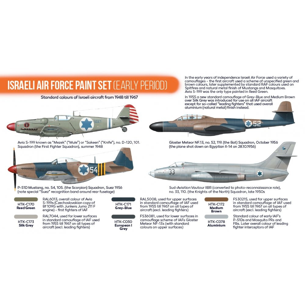 Hataka HTK-CS34 ISRAELI AIR FORCE PAINT SET (EARLY PERIOD) (6x17ml) – image 3
