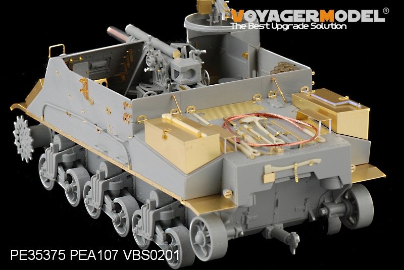 Voyager Model PE35375 WWII US M7 Priest Mid Production w/Ammunition case/telephone set for DRAGON 6637 1/35 – obrázek 9
