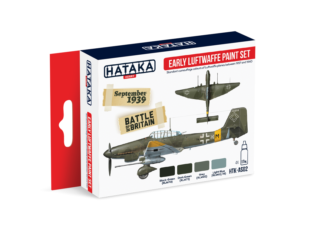 Hataka HTK-AS02 Early Luftwaffe paint set 4x17ml – image 3