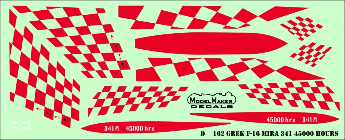 ModelMaker Decals D48162 Greek F-16 341 Mira 45000 Hours 1/48 – imagen 2