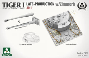 Takom 2199 Tiger I Late Production w/zimmerit Sd.Kfz. 181 Pz.Kpfw. VI Ausf. E (Late/Late Command) 1/35 – image 7