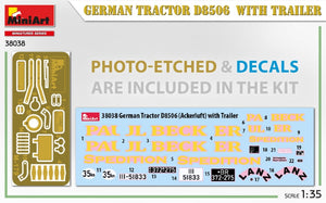 MiniArt 38038 German Tractor D8506 with trailer 1/35 – obrázek 3