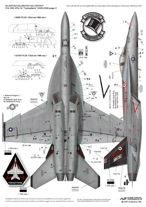HobbyDecal AL48010V1 F/A-18E Tophatters 2008-2009 1/48 – immagine 4