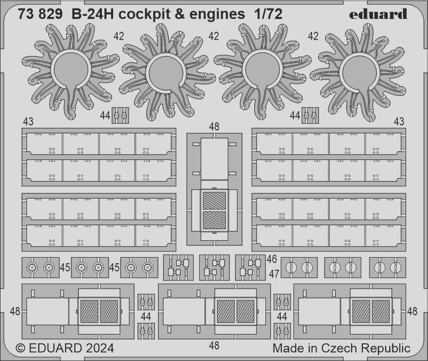 Eduard 73829 B-24H cockpit engines AIRFIX 1/72 – obrázek 2