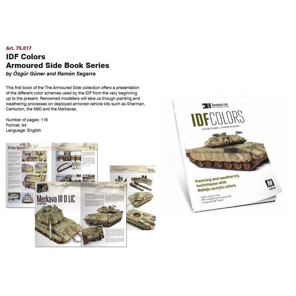 Vallejo 75017 Book Armored Side: IDF Colors (English Version)