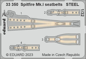 Eduard 33350 Spitfire Mk. And seatbelts STEEL KOTARE 1/32