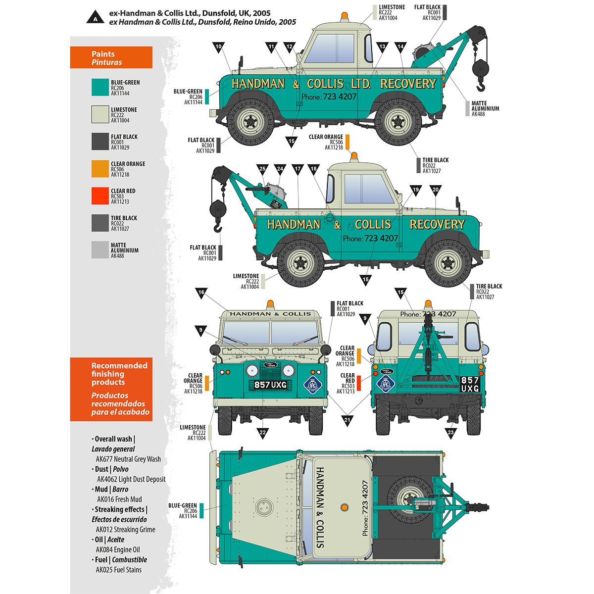 AK Interactive AK35014 LAND ROVER 88 SERIES IIA CRANE-TOW TRUCK 1/35 – image 10