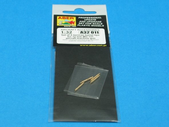 Aber A32011 Set of 4 barrel tips for German 13 mm MG 131 aircraft machine gun 1/32 – image 3