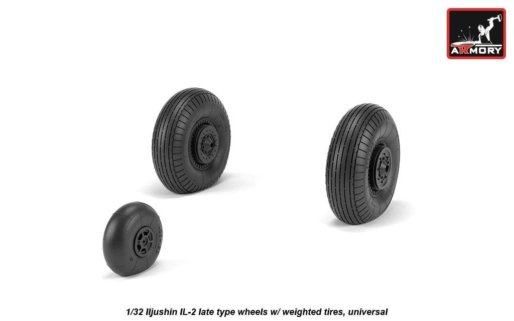 Armory Models AW32016 Iljushin IL-2 Bark late type wheels w/ weighted tires 1/32 – Bild 4