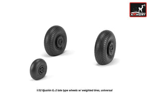 Armory Models AW32016 Iljushin IL-2 Bark late type wheels w/ weighted tires 1/32 – Bild 4