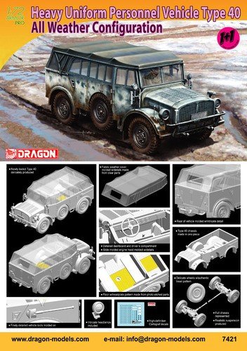 Dragon 7421 Heavy Uniform Personnel Vehicle Type 40 1/72