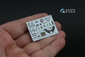 Quinta Studio QD48467 Macchi MC.200 Saetta (Late) 3D-Printed colored Interior on decal paper (Italeri/Tamiya) 1/48 – obrázek 6