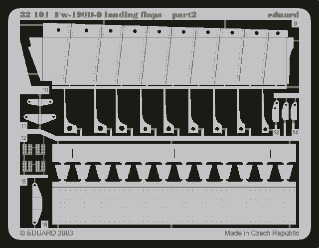 Eduard 32101 Fw 190D-9 landing flaps 1/32 HASEGAWA – Bild 2