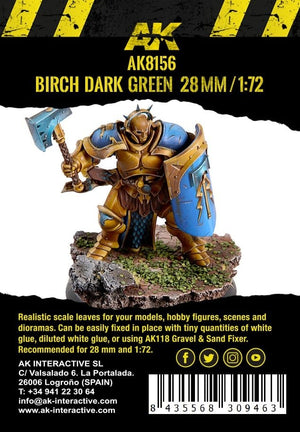 AK Interactive AK8156 BIRCH DARK GREEN LEAVES 28MM 1/72 – image 3