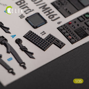 KELIK K35033 AH-6J/MH6J Little Bird interior 3D decals for Zimi models/KittyHawk 1/35 – image 4