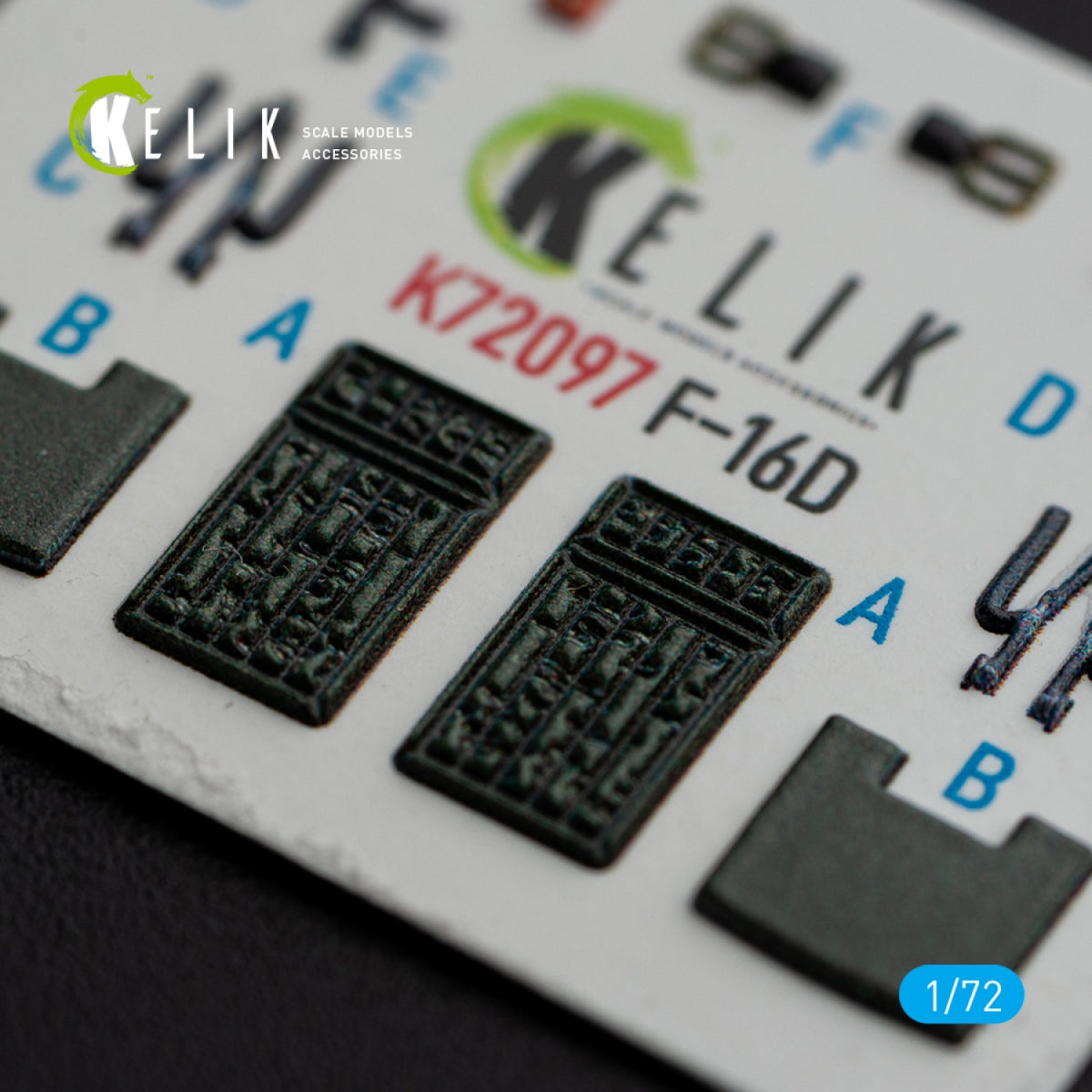 KELIK K72097 F-16D interior 3D decals for Revell kit 1/72 – Bild 5