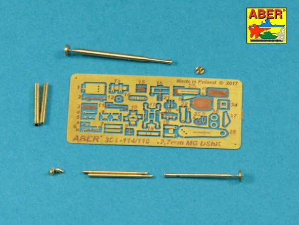 Aber 35L-114 Barrel for Russian 12.7mm heavy machine gun DShK, WWII version (JS-2:; JS-3; JSU-152) (1/35)