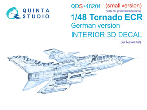 Quinta Studio QDS+48204 Tornado ECR German 3D-Printed &amp;amp; colored Interior on decal paper (Revell) (small version) (with 3D-printed resin parts) 1/48