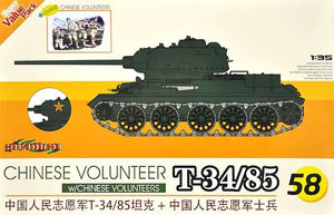 Cyber ​​Hobby 9158 Chinese Volunteer T-34/85 w/Chinese Volunteers 1/35