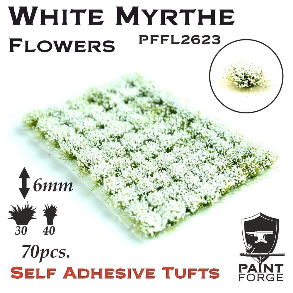 Paint Forge PFFL2623 White Myrthe Flowers 6mm