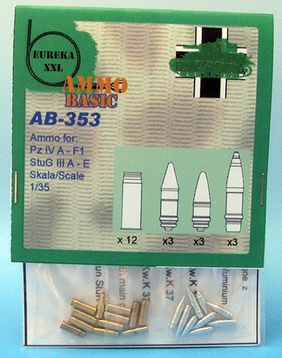 Eureka XXL AB-353 Ammo for: Pz IV A-F1, Stug IIIA-E 1/35