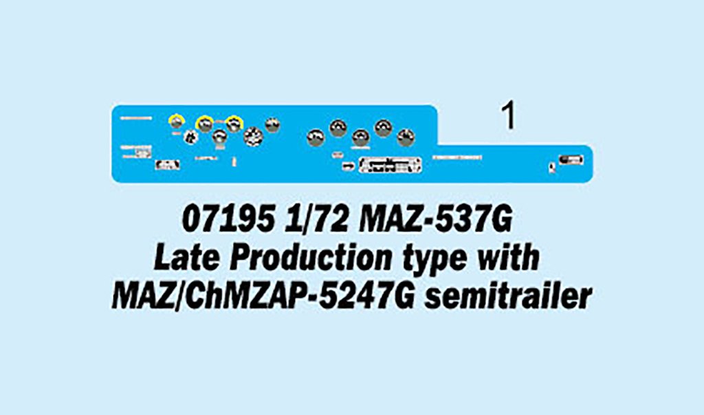 Trumpeter 07195 MAZ-537G Late production type with MAZ/ChMZAP-5247G semitrailer 1/72 – image 3