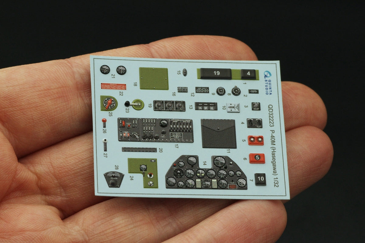 Quinta Studio QD32223 P-40M 3D-Printed colored Interior on decal paper (Hasegawa) 1/32 – image 4
