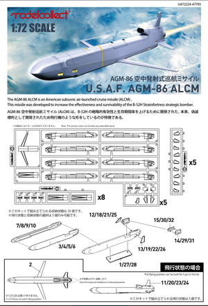 Modelcollect UA72224 USAGM-86 air-lauchned cruise missile (ALCM) set 20 pcs. 1/72 – image 2