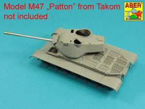Aber 35L-284 90mm M-36 with cylindrical brake for American M47 Patton tank without mantlet cover Takom/Italeri 1/35 – imagen 12