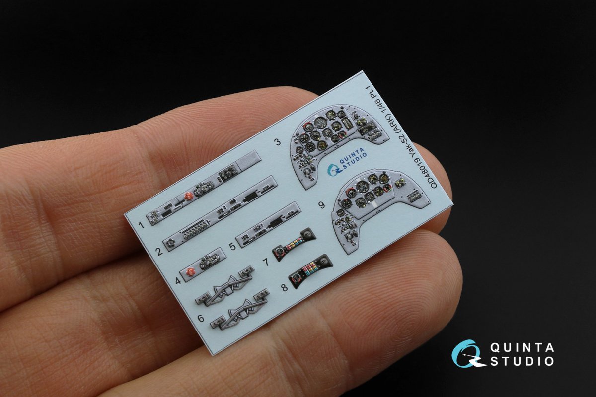 Quinta Studio QD48019 Yak-52 3D-Printed &amp;amp; colored Interior on decal paper (ARK) 1/48 – Bild 7