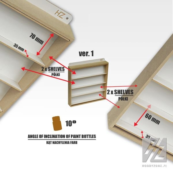 Hobby Zone HZ-s3b Paint hanger ver.1 (36mm - bottle diameter) – imagen 4