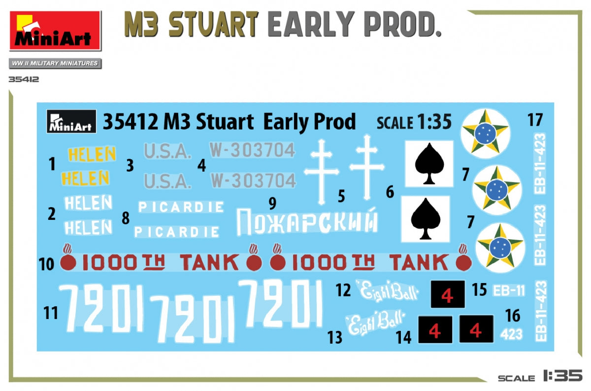 MiniArt 35412 M3 STUART EARLY PRODUCTION 1/35 – immagine 2