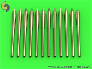 Master SM-700-050 USN 14in/50 (35.6 cm) gun barrels - for turrets without blastbags (12pcs) - New Mexico (BB-40) and Tennessee (BB-43) classes 1/700 – image 2