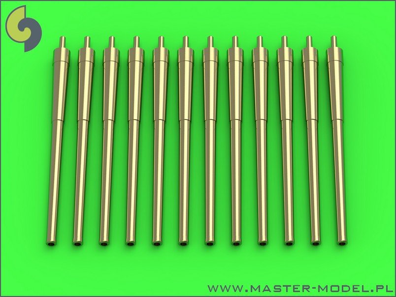 Master SM-700-050 USN 14in/50 (35.6 cm) gun barrels - for turrets without blastbags (12pcs) - New Mexico (BB-40) and Tennessee (BB-43) classes 1/700 – image 2