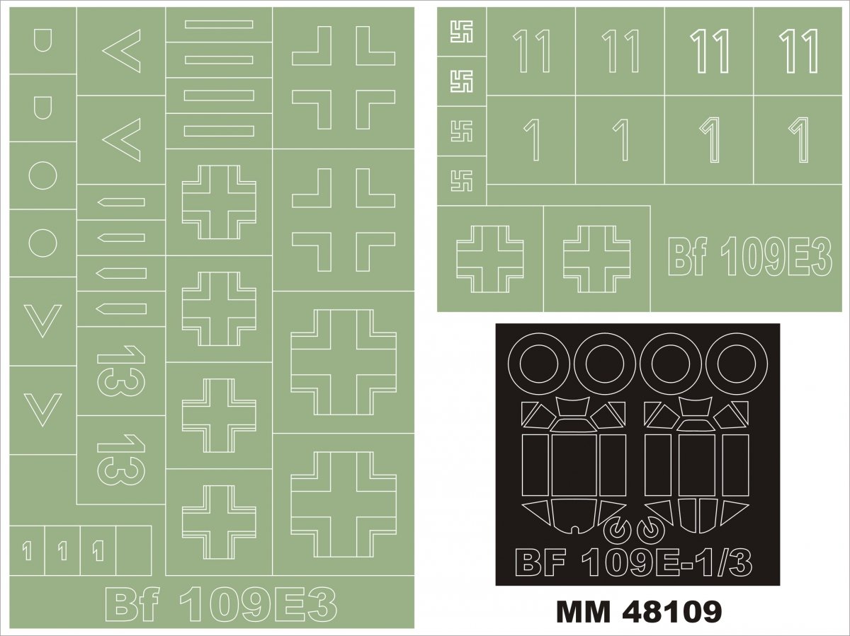 Montex MM48109 Bf-109E-3 HASEGAWA