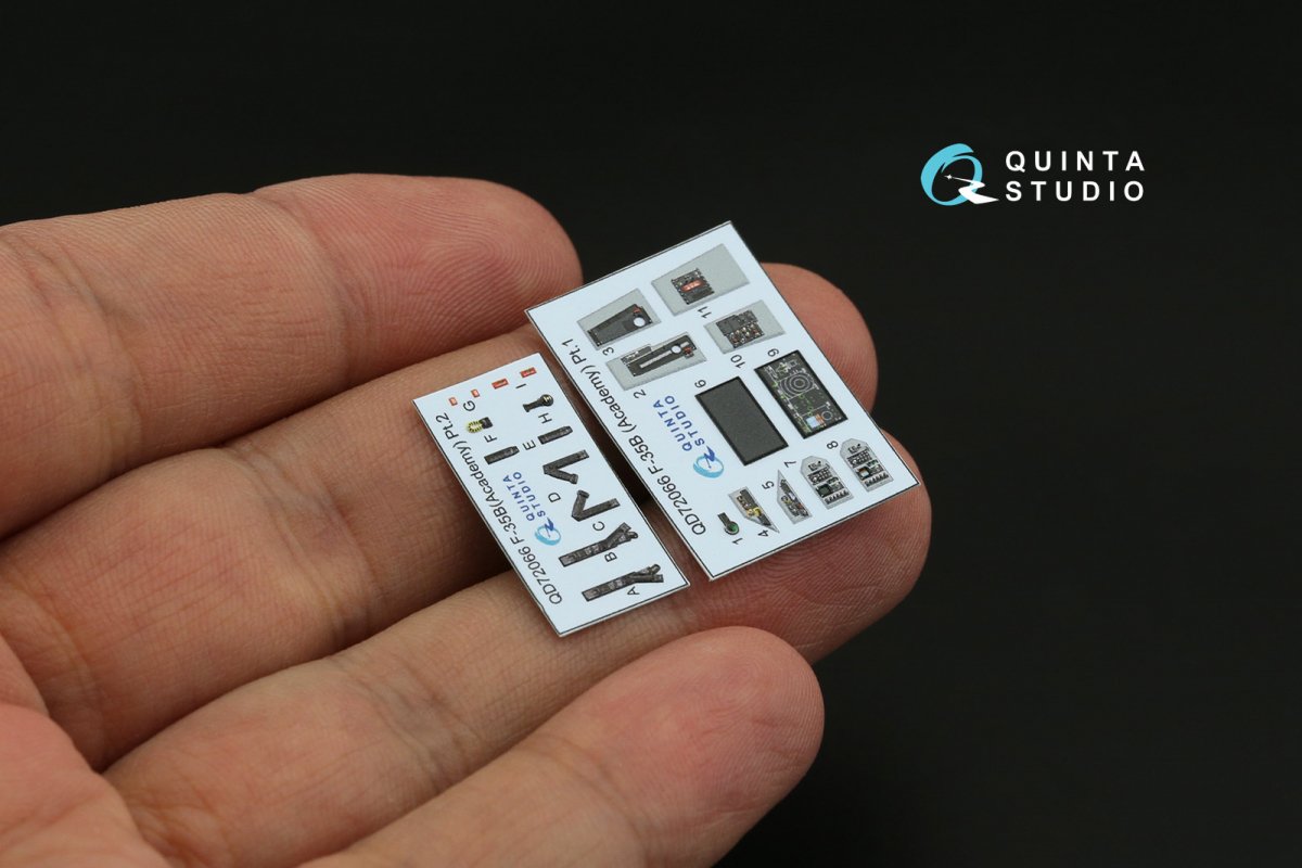 Quinta Studio QD72066 F-35B 3D-Printed &amp;amp; colored Interior on decal paper (Academy) 1/72 – imagen 3