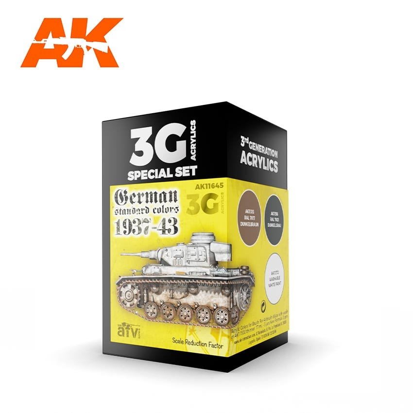 AK Interactive AK11645 3G COULEURS STANDARD ALLEMANDES 1937-1943 3 x 17 ml