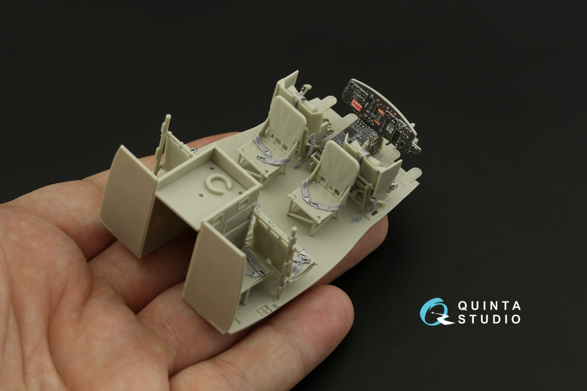 Quinta Studio QD48267 UH-1D 3D-Printed colored Interior on decal paper (KittyHawk) 1/48 – Bild 11