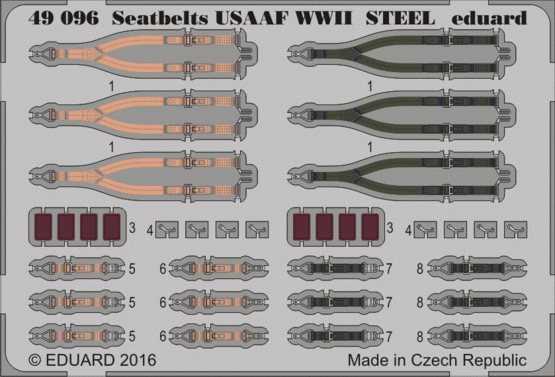 Eduard BIG49342 Seatbelts WWII Allied AF STEEL 1/48 – Bild 2