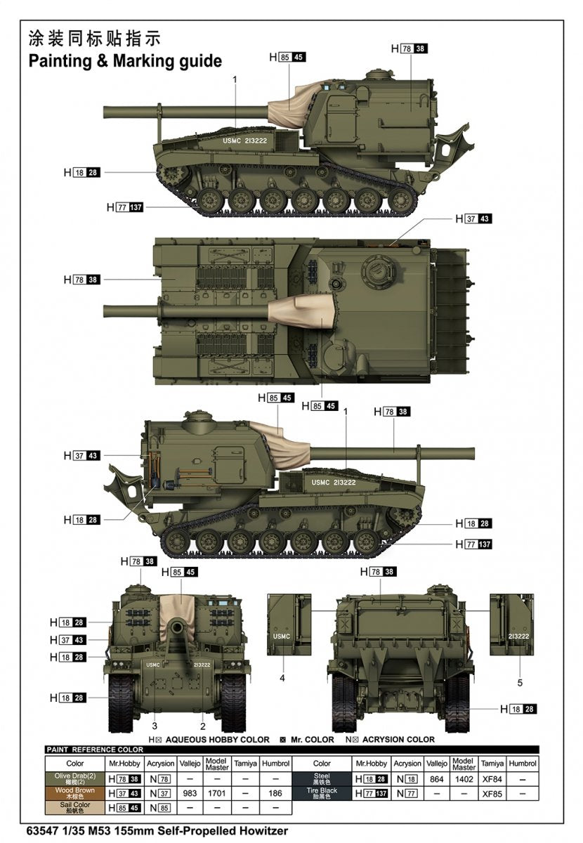 I Love Kit 63547 M53 155mm Self-Propelled Howitzer 1/35 – Bild 3