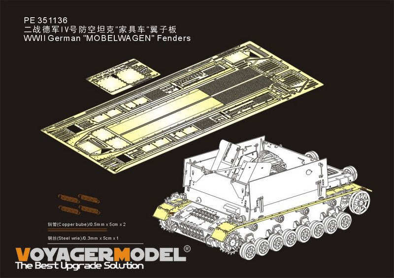 Voyager Model PE351136 WWII German "MOBELWAGEN" Fenders (For BORDER BT-007) 1/35