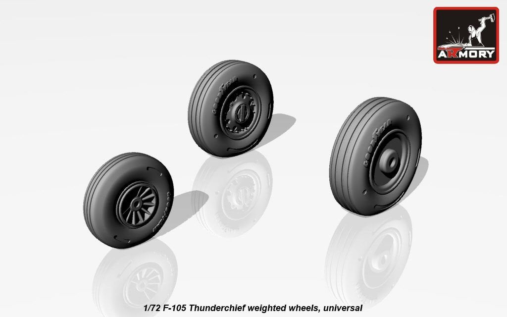 Armory Models AW72313 F-105 Thunderchief wheels w/ weighted tires 1/72 – image 2