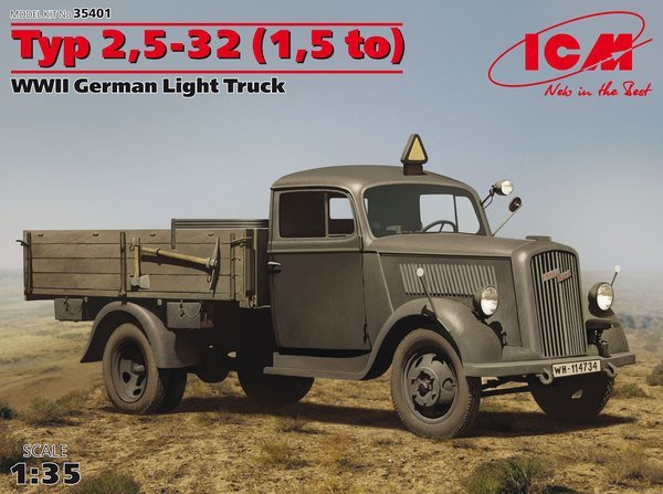 ICM 35401 Type 2.5-32 (1.5 to) WWII German Light Truck (1/35)