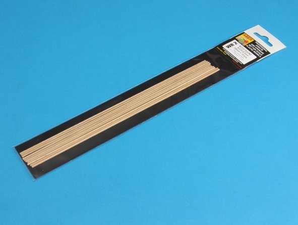Aber WR2 Wood round rods 2.00 mm length 250 mm x 10 pcs. – Bild 5