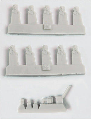 Pontos 35023FN USS BB-34 New York 1944 Detail-up set (w/Teak Tone Deck, Barrels, Resin, PE) – Bild 14