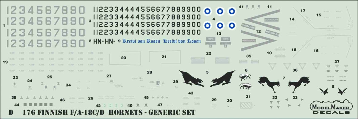 ModelMaker Decals D48176 Finnish F/A-18C/D Hornets - generic set 1/48 – Bild 2
